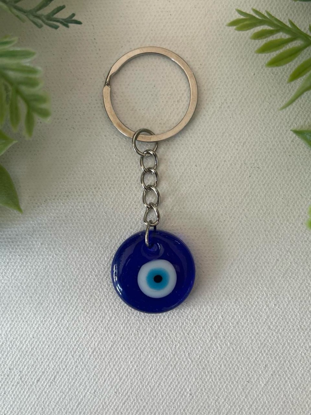 Evil Eye Glass Keychain